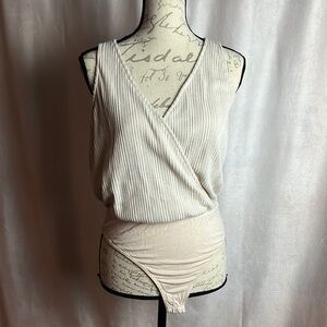 Lulus Bodysuit Tank Top Wrap Around Thong Bottom New size Medium